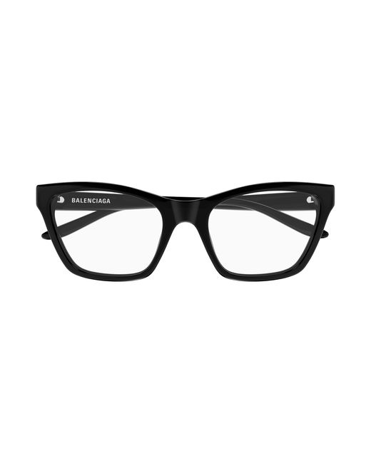 Balenciaga Black Bb0440O 001 Optical Frames Acetate Transparent Cat Eye