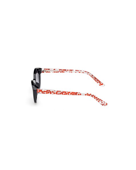 Guess Black Gu00229 01B Sunglasses Injected Smoke Geometric Normal