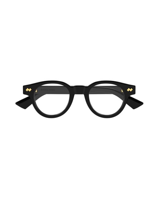 Bottega Veneta Black Bv1443O 001 Optical Frames Acetate Transparent Round