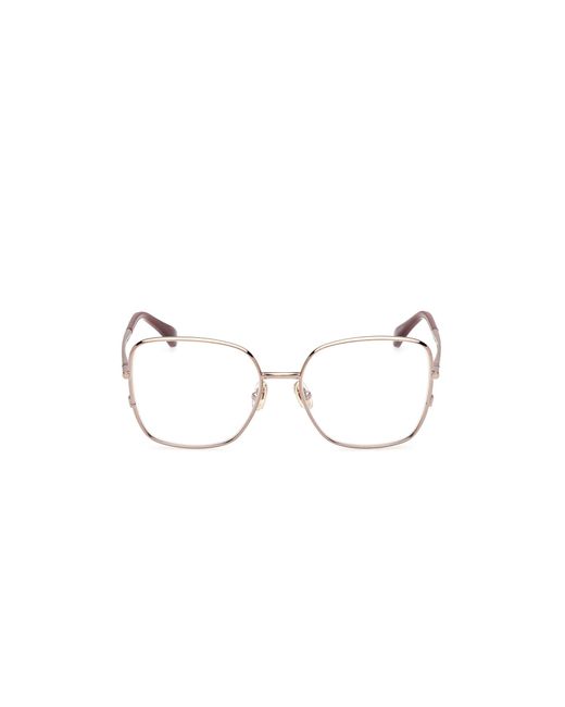 Max Mara Black Mm5223 036 Optical Frames Metal Round Normal