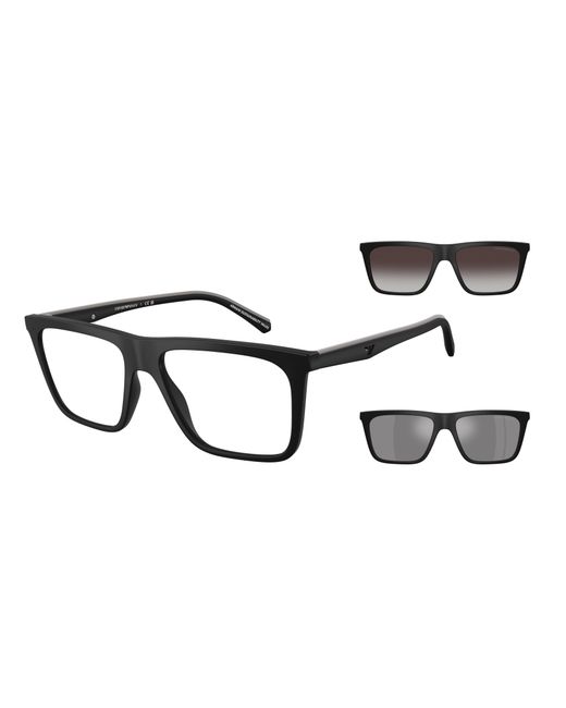 Emporio Armani Black Ea4258 50011W Sunglasses Injected Transparent Squared Normal for men