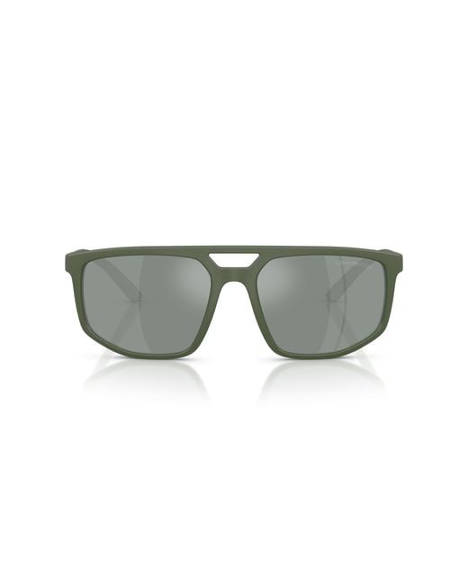 Emporio Armani Black Ea4248U 625930 Sunglasses Injected Pilot Mirrored for men