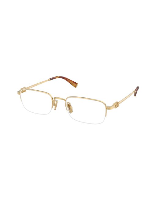 Miu Miu Black Mu 52Wv 5Ak1O1 Optical Frames Metal Transparent Squared Normal