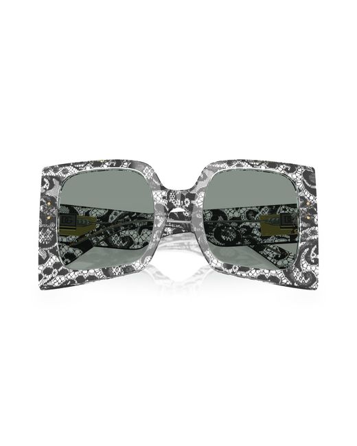 Dolce & Gabbana Black Dg4490 3287/1 Sunglasses Acetate Squared Normal