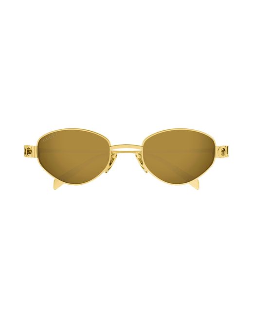 Gucci Black Gg1935S 003 Sunglasses Metal Bronze Geometric
