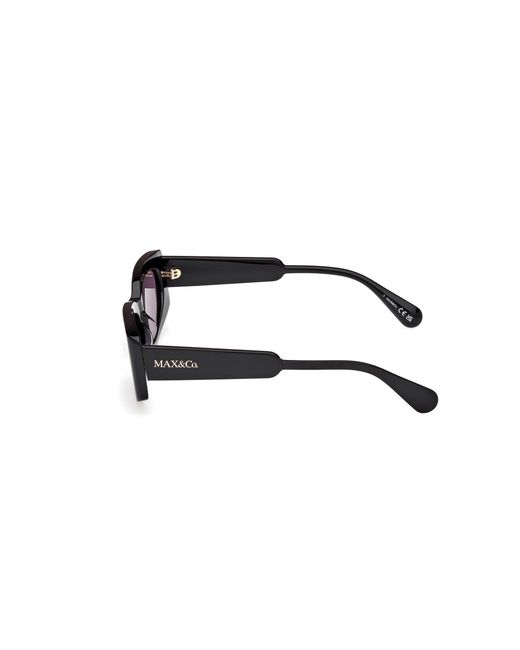 MAX&Co. Black Mo0114 01A Sunglasses Acetate Smoke Squared Normal
