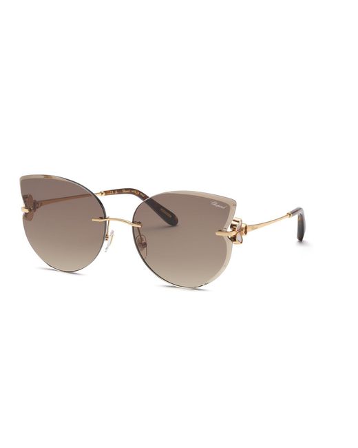 Chopard Black Schl90V 08Fc Sunglasses Metal Butterfly Anti-Glare Nuanced