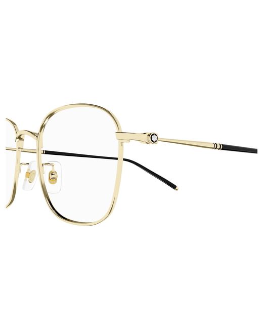 Montblanc Black Mb0415Oa 003 Optical Frames Titanium Transparent Squared for men