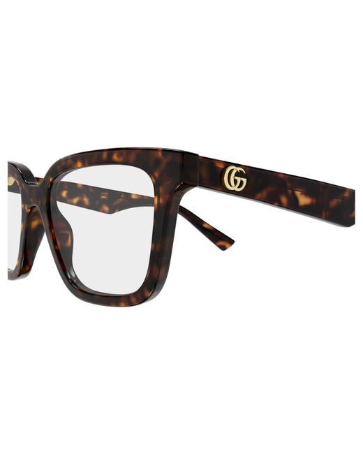 Gucci Black Gg2186Oa 002 Optical Frames Acetate Transparent Squared