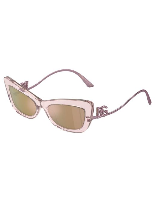 Dolce & Gabbana Black Dg4467B 31486X Sunglasses Acetate Cat Eye Mirrored Mirror
