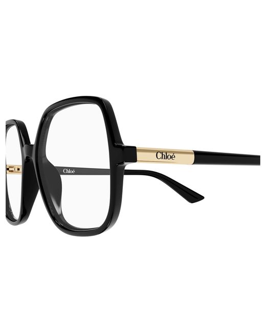 Chloé Black Ch0368O 001 Optical Frames Acetate Transparent Geometric