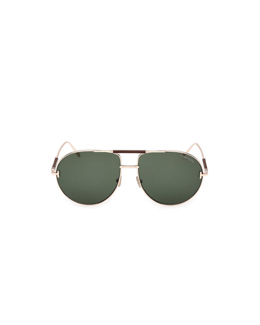 Tom Ford Green Ft1308 Lou-02 28N Sunglasses Metal Pilot Normal
