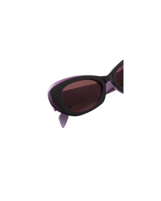 Retrosuperfuture Black Usf Izipho Melanzana Sunglasses Acetate Geometric Normal