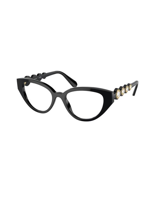 Swarovski Black Sk2024 1044 Optical Frames Acetate Geometric Normal