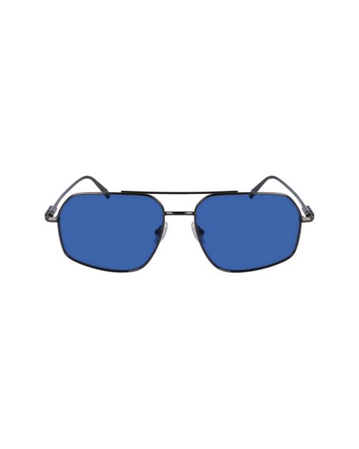 Ferragamo Black Sf313S 016 Sunglasses Metal Squared Normal Normal for men