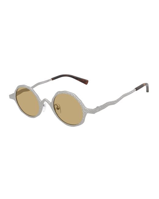 Emporio Armani Black Ea2166 3015/2 Sunglasses Metal Round Normal for men