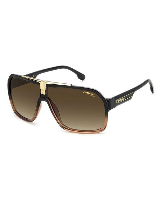 Carrera Black 1014/S R60/Ha Sunglasses Plastic Squared Shaded for men