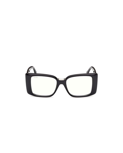 Max Mara Black Mm5231-B 001 Optical Frames Acetate Squared Normal