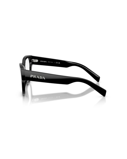Prada Black Pr C06V 16K1O1 Optical Frames Acetate Round Normal