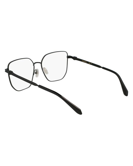 Ferragamo Black Sf2234 002 Optical Frames Metal Squared Normal