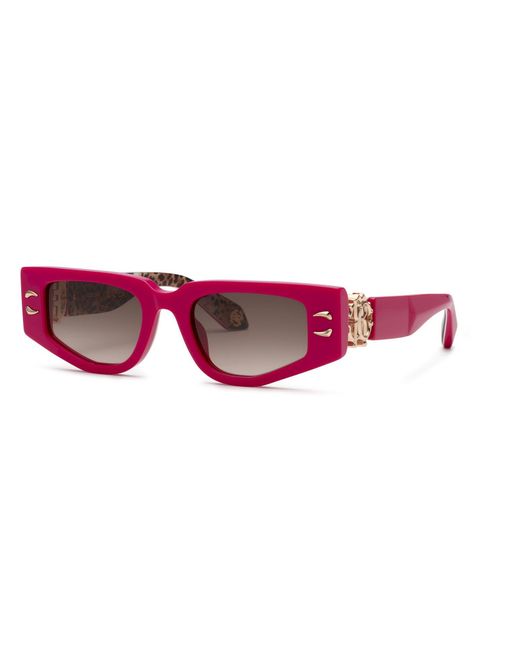 Roberto Cavalli Black Src057M 09M3 Sunglasses Acetate Squared Normal Shaded