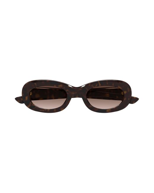 McQueen Black Am0527Sa 002 Sunglasses Acetate Round
