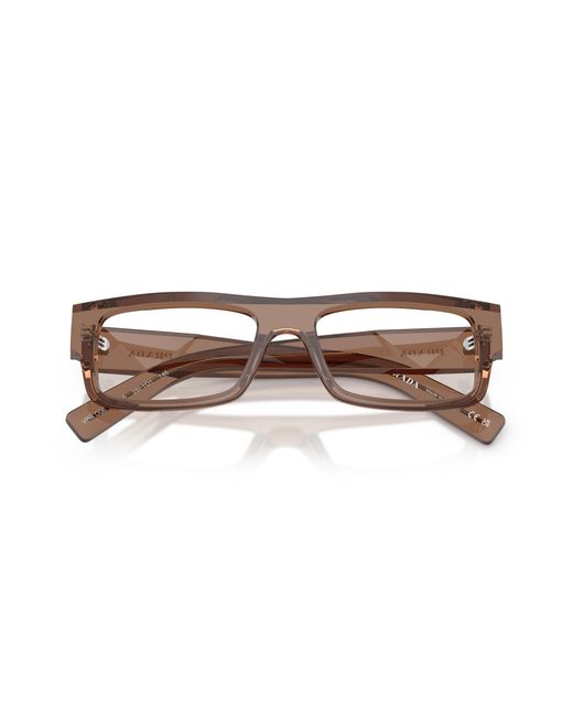 Prada Black Pr D06V 28I1O1 Optical Frames Acetate Transparent Squared Normal for men