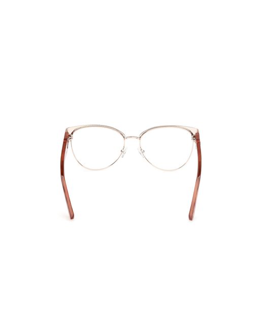 Guess Black Gu50382 67 Optical Frames Metal Round Normal