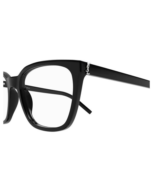 Saint Laurent Black Sl M129 001 Optical Frames Acetate Transparent Squared
