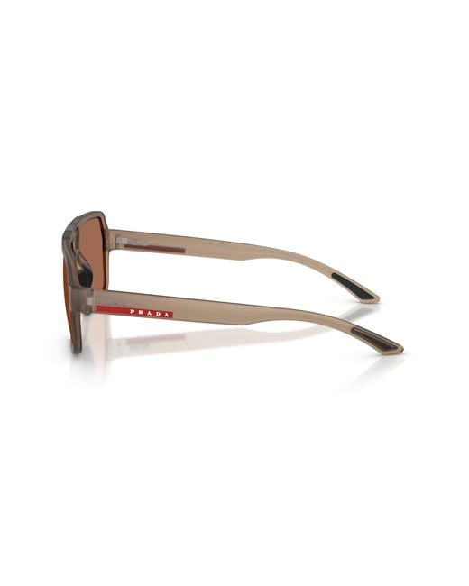 Prada Linea Rossa Black Ps A06S 29F50A Sunglasses Injected Pilot Normal for men