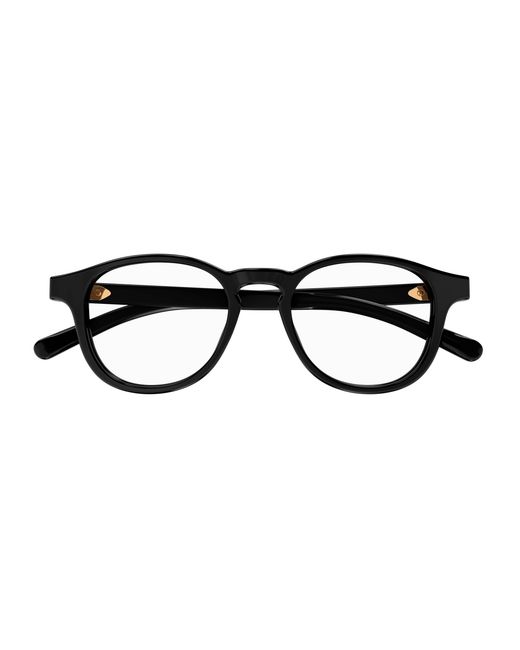 Gucci Black Gg1510O 001 Optical Frames Acetate Transparent Round for men