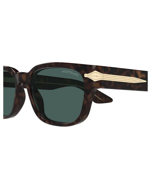 Montblanc Black Mb0479S 002 Sunglasses Acetate Squared for men