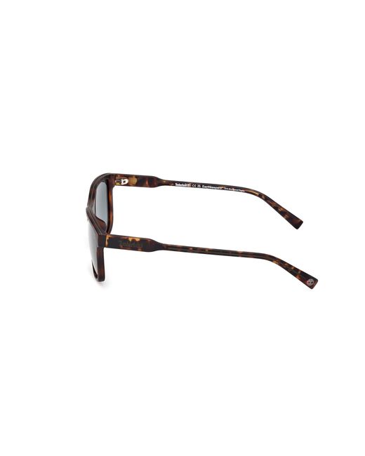 Timberland Black Tb00052-H 52D Sunglasses Injected Smoke Squared Polarized for men