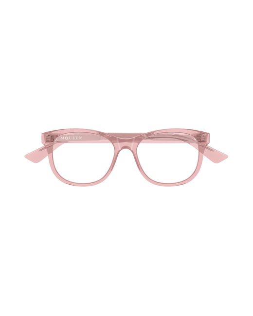 McQueen Black Am0568O 010 Optical Frames Acetate Transparent Cat Eye