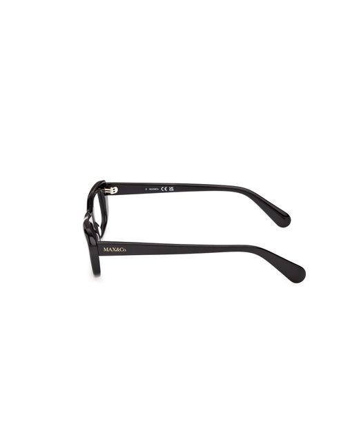 MAX&Co. Black Mo5216 001 Optical Frames Acetate Squared Normal