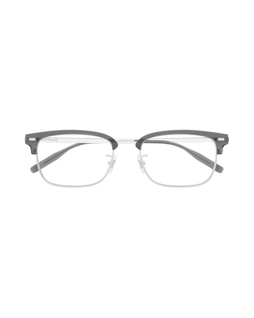Montblanc Black Mb0493Oj 004 Optical Frames Metal Transparent Squared for men