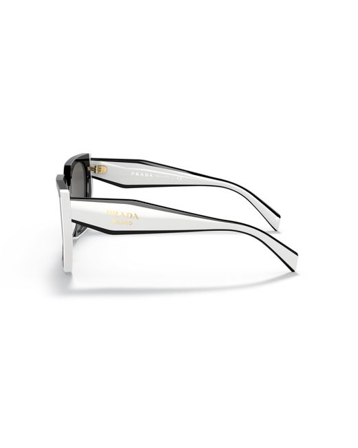 Prada Black Pr 15Ws 09Q5S0 Sunglasses Acetate Squared Normal