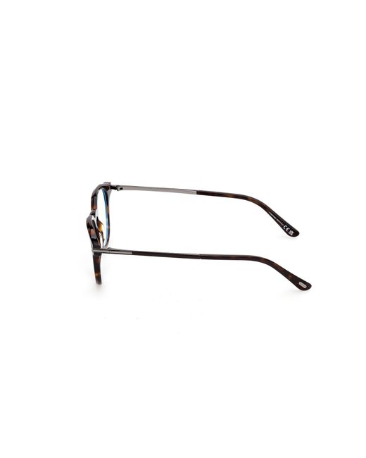 Tom Ford Black Ft6125-B 052 Optical Frames Acetate Round Normal for men