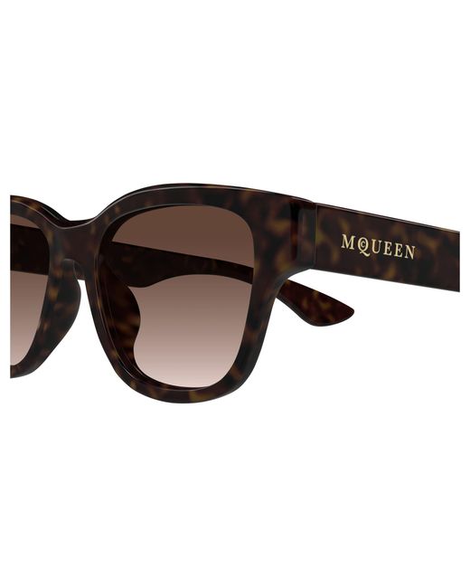 McQueen Black Am0528Sa 002 Sunglasses Acetate Squared