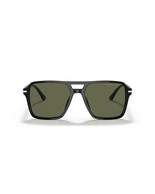 Prada Black Pr 20Ys 1Ab03R Sunglasses Acetate Pilot Polarized for men