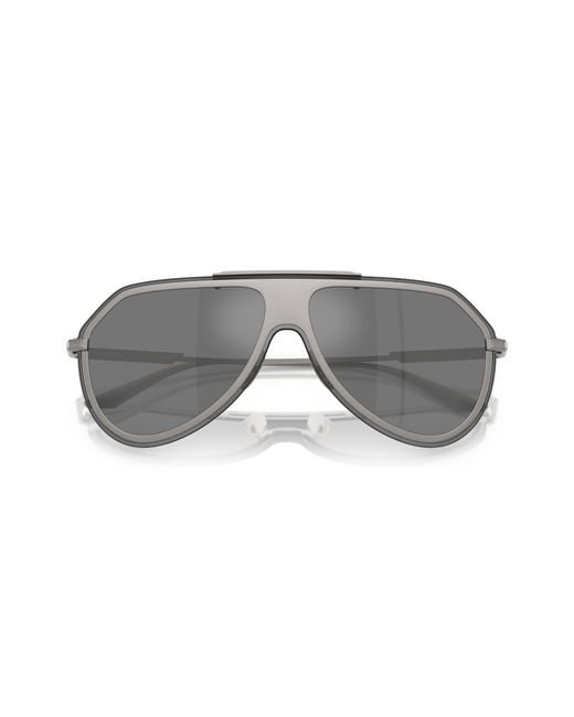 Dolce & Gabbana Black Dg2309 11086G Sunglasses Metal Pilot Mirrored for men