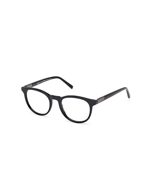 Timberland Black Tb50071 001 Optical Frames Acetate Round Normal for men