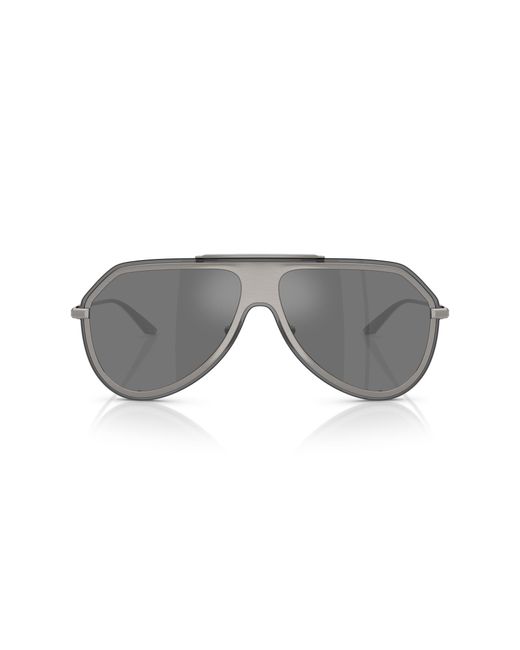 Dolce & Gabbana Black Dg2309 11086G Sunglasses Metal Pilot Mirrored for men