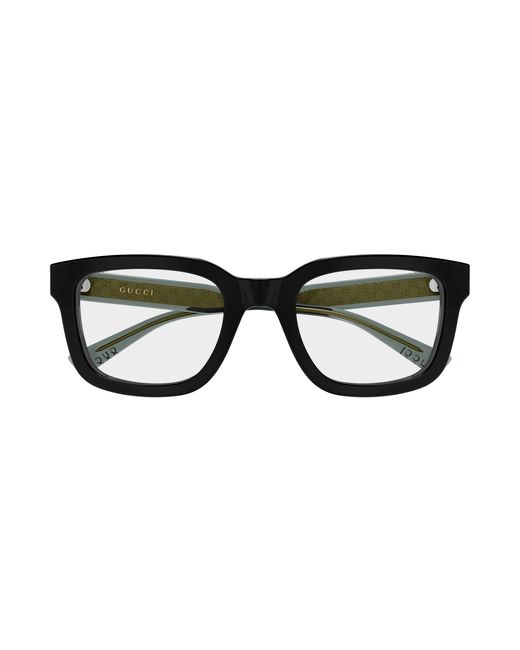 Gucci Black Gg2071Ol 001 Optical Frames Acetate Transparent Squared for men