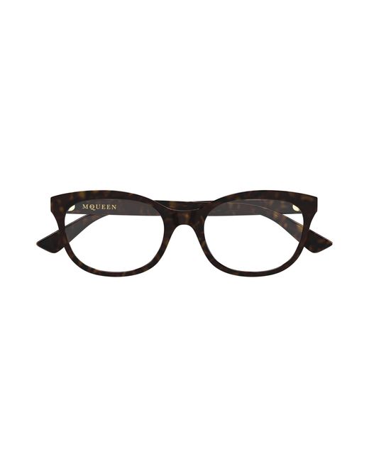 McQueen Black Am0569O 002 Optical Frames Acetate Transparent Cat Eye