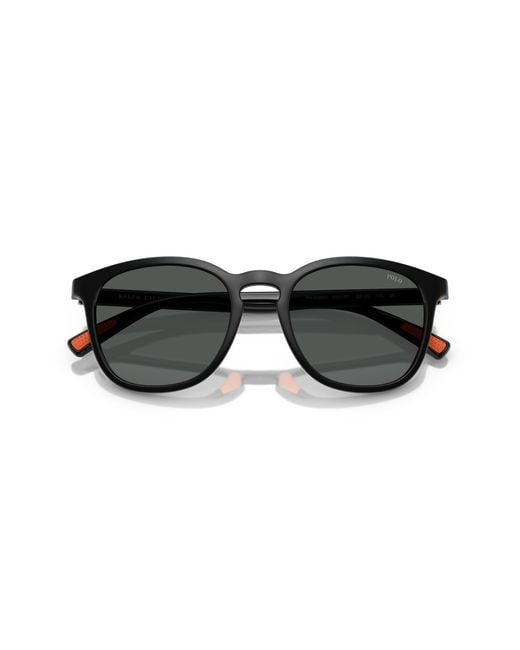 Polo Ralph Lauren Black Ph4222U 500187 Sunglasses Injected Round Normal for men