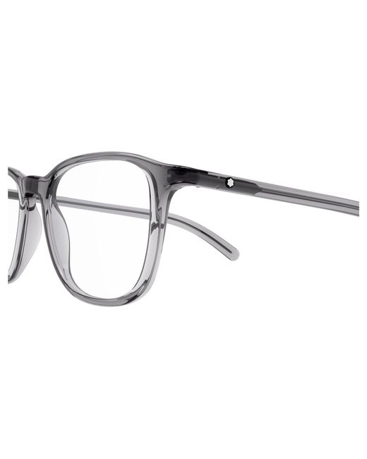 Montblanc Black Mb0386O 004 Optical Frames Transparent Squared for men
