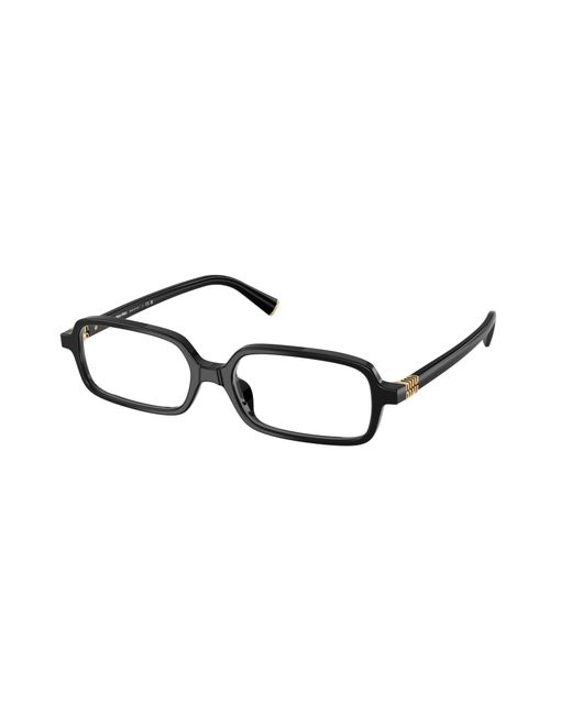 Miu Miu Black Mu 01Yv 16K1O1 Optical Frames Acetate Squared Normal