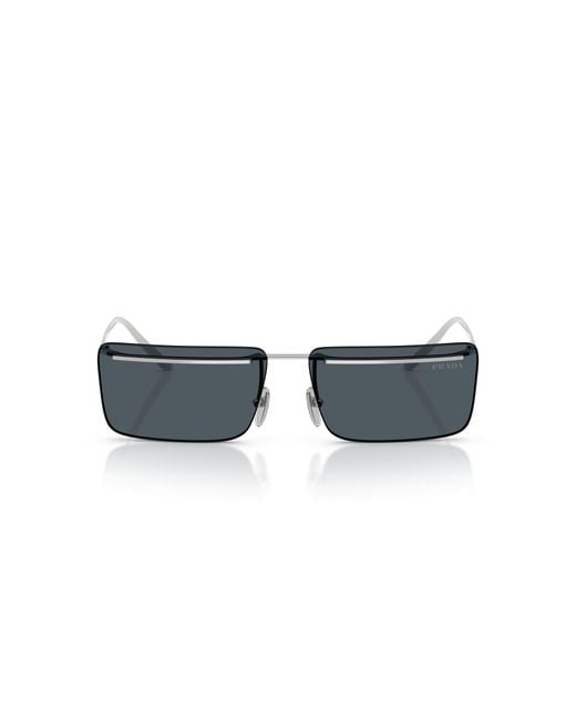 Prada Black Pr C53S 1Bc70B Sunglasses Metal Squared Normal for men
