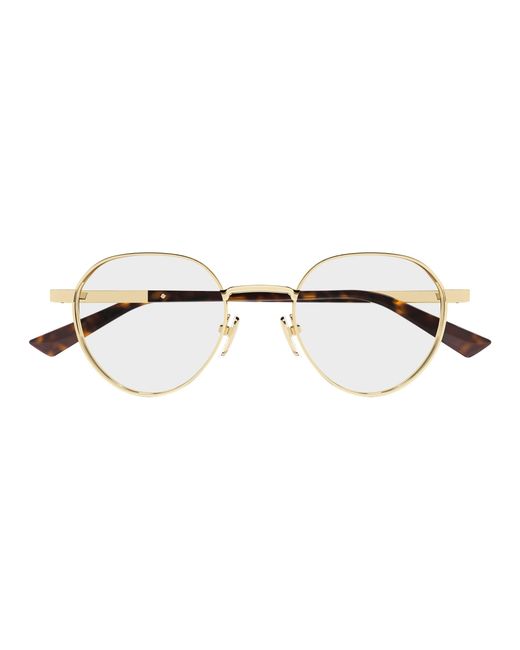 Gucci Black Gg1963O 002 Optical Frames Metal Transparent Round for men